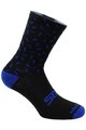 SIX2 Cyklistické ponožky klasické - MERINO WOOL - modrá/černá