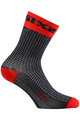 Six2 Cyklistické ponožky klasické - SHORT S - černá/červená