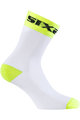 SIX2 Cyklistické ponožky klasické - WHITE SHORT - bílá/žlutá