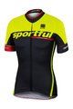 SPORTFUL Cyklistický dres s krátkým rukávem - SC TEAM - černá/žlutá