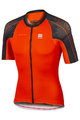 SPORTFUL Cyklistický dres s krátkým rukávem - BODYFIT SPEEDSKIN - oranžová/černá