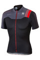 SPORTFUL Cyklistický dres s krátkým rukávem - BODYFIT PRO TEAM - černá/šedá