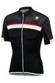 SPORTFUL Cyklistický dres s krátkým rukávem - PISTA - červená/černá/bílá