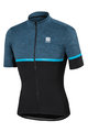 SPORTFUL Cyklistický dres s krátkým rukávem - GIARA - černá/modrá/šedá