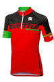 SPORTFUL Cyklistický dres s krátkým rukávem - SC TEAM KIDS - černá/červená
