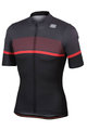 SPORTFUL Cyklistický dres s krátkým rukávem - FREQUENCE - černá/červená/šedá