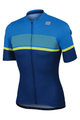SPORTFUL Cyklistický dres s krátkým rukávem - FREQUENCE - modrá/žlutá