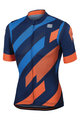 SPORTFUL Cyklistický dres s krátkým rukávem - VOLT - oranžová/modrá