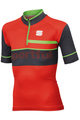 SPORTFUL Cyklistický dres s krátkým rukávem - SQUADRA CORSE KIDS - červená/šedá/zelená