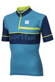 SPORTFUL Cyklistický dres s krátkým rukávem - SQUADRA CORSE KIDS - světle modrá/žlutá/modrá