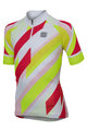 SPORTFUL Cyklistický dres s krátkým rukávem - VOLT KIDS - červená/bílá/žlutá