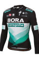 SPORTFUL Cyklistický dres s dlouhým rukávem zimní - BORA 2020 WINTER - zelená/černá