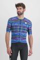 SPORTFUL Cyklistický dres s krátkým rukávem - GLITCH BOMBER - modrá
