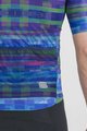 SPORTFUL Cyklistický dres s krátkým rukávem - GLITCH BOMBER - vícebarevná/modrá