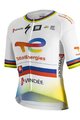 SPORTFUL Cyklistický dres s krátkým rukávem - TOTAL ENERGIES 2022 - bílá/žlutá/modrá/oranžová