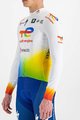 SPORTFUL Cyklistický dres s dlouhým rukávem zimní - TOTAL ENERGIES 2022 - oranžová/bílá/modrá/žlutá