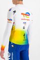 SPORTFUL Cyklistický dres s dlouhým rukávem zimní - TOTAL ENERGIES 2022 - oranžová/bílá/modrá/žlutá