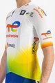 SPORTFUL Cyklistický dres s krátkým rukávem - TOTAL ENERGIES 2022 - bílá/modrá/oranžová/žlutá