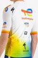 SPORTFUL Cyklistický dres s krátkým rukávem - TOTAL ENERGIES 2022 - bílá/modrá/oranžová/žlutá