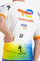 SPORTFUL Cyklistický dres s krátkým rukávem - TOTAL ENERGIES 2022 - bílá/modrá/oranžová/žlutá