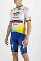 SPORTFUL Cyklistický dres s krátkým rukávem - TOTAL ENERGIES 2022 - žlutá/oranžová/bílá/modrá