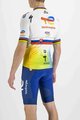 SPORTFUL Cyklistický dres s krátkým rukávem - TOTAL ENERGIES 2022 - žlutá/oranžová/bílá/modrá