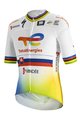 SPORTFUL Cyklistický dres s krátkým rukávem - TOTAL ENERGIES 2022 - žlutá/oranžová/bílá/modrá