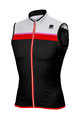 SPORTFUL Cyklistický dres bez rukávů - PISTA - černá/bílá/červená