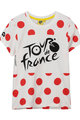 TDF Cyklistické triko s krátkým rukávem - TDF KIDS POIS '21 - bílá/červená