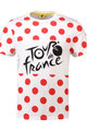 TDF Cyklistické triko s krátkým rukávem - TDF LEADER POIS '21 - bílá/červená