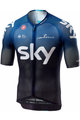 CASTELLI Cyklistický dres s krátkým rukávem - TEAM SKY 2019  - bílá/modrá/černá