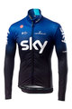CASTELLI Cyklistický dres s dlouhým rukávem zimní - TEAM SKY 2019 WINTER - modrá/černá/bílá