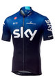 CASTELLI Cyklistický dres s krátkým rukávem - TEAM SKY FAN 2019  - černá/modrá/bílá