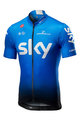 CASTELLI Cyklistický dres s krátkým rukávem - TEAM SKY FAN 2019 - bílá/černá/světle modrá