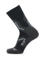 UYN Cyklistické ponožky klasické - TREKKING 2IN MERINO - černá/šedá