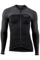 UYN Cyklistický dres s dlouhým rukávem zimní - BIKING ALPHA - černá/šedá
