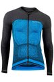UYN Cyklistický dres s dlouhým rukávem zimní - BIKING ALPHA - modrá/černá
