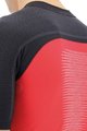 UYN Cyklistický dres s krátkým rukávem - BIKING GRANFONDO - černá/červená