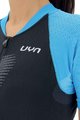 UYN Cyklistický dres s krátkým rukávem - GRANFONDO LADY - modrá/černá