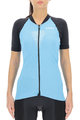 UYN Cyklistický dres s krátkým rukávem - GRANFONDO LADY - antracitová/světle modrá