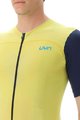UYN Cyklistický dres s krátkým rukávem - BIKING GARDA - žlutá/modrá