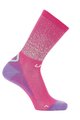 UYN Cyklistické ponožky klasické - AERO LADY - fialová/bílá/růžová