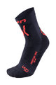 UYN Cyklistické ponožky klasické - MOUNTAIN MTB - červená/černá