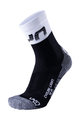 UYN Cyklistické ponožky klasické - LIGHT - černá/bílá/šedá