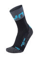 UYN Cyklistické ponožky klasické - LIGHT - černá/modrá/šedá