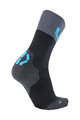 UYN Cyklistické ponožky klasické - LIGHT - černá/modrá/šedá
