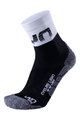 UYN Cyklistické ponožky klasické - LIGHT LADY - černá/bílá/šedá