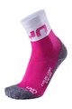 UYN Cyklistické ponožky klasické - LIGHT LADY - bílá/šedá/růžová