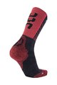UYN Cyklistické ponožky klasické - SUPPORT - černá/červená