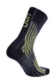 UYN Cyklistické ponožky klasické - TREKKING WAVE - černá/šedá/žlutá
